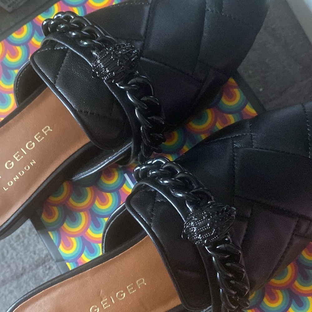 NIB Kurt Geiger London Soho Mule Drench Quilted Leather Flats 37 - Picture 5 of 7